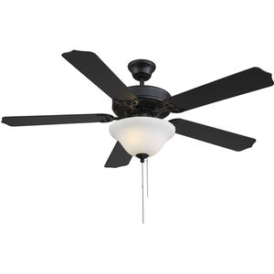 First Value 52 inch Matte Black Ceiling Fan