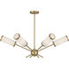Denison 6 Light 36 inch Warm Brass Chandelier Ceiling Light