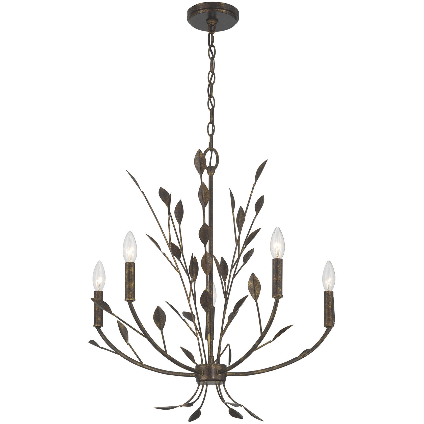Laska 5 Light 24 inch Enchanted Bronze Chandelier Ceiling Light