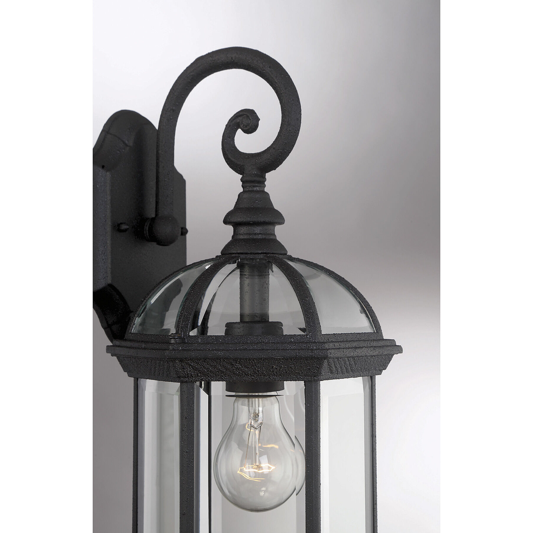 Kensington Outdoor Wall Lantern in Black