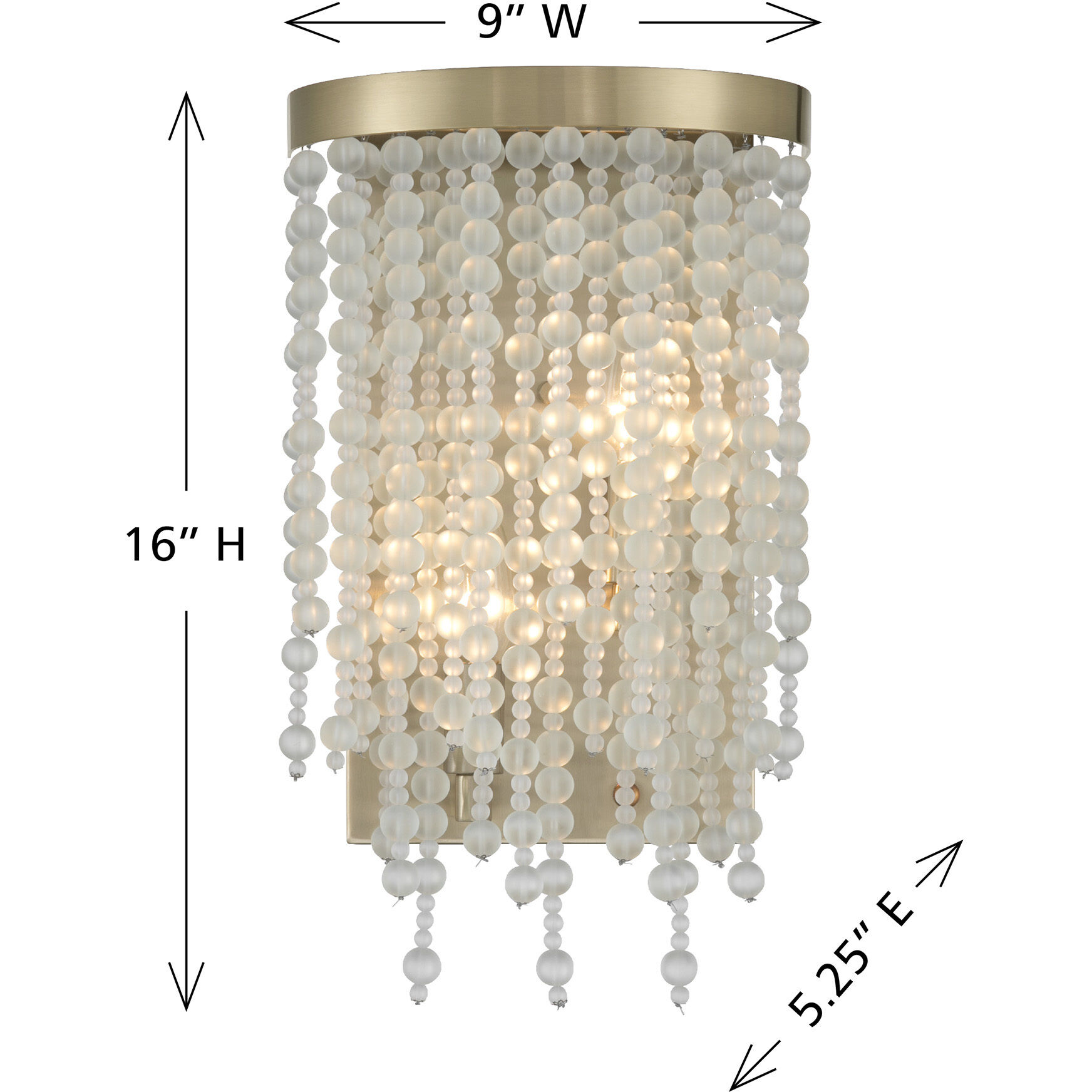 Jeanette 2 Light 9 inch Noble Brass Wall Sconce Wall Light