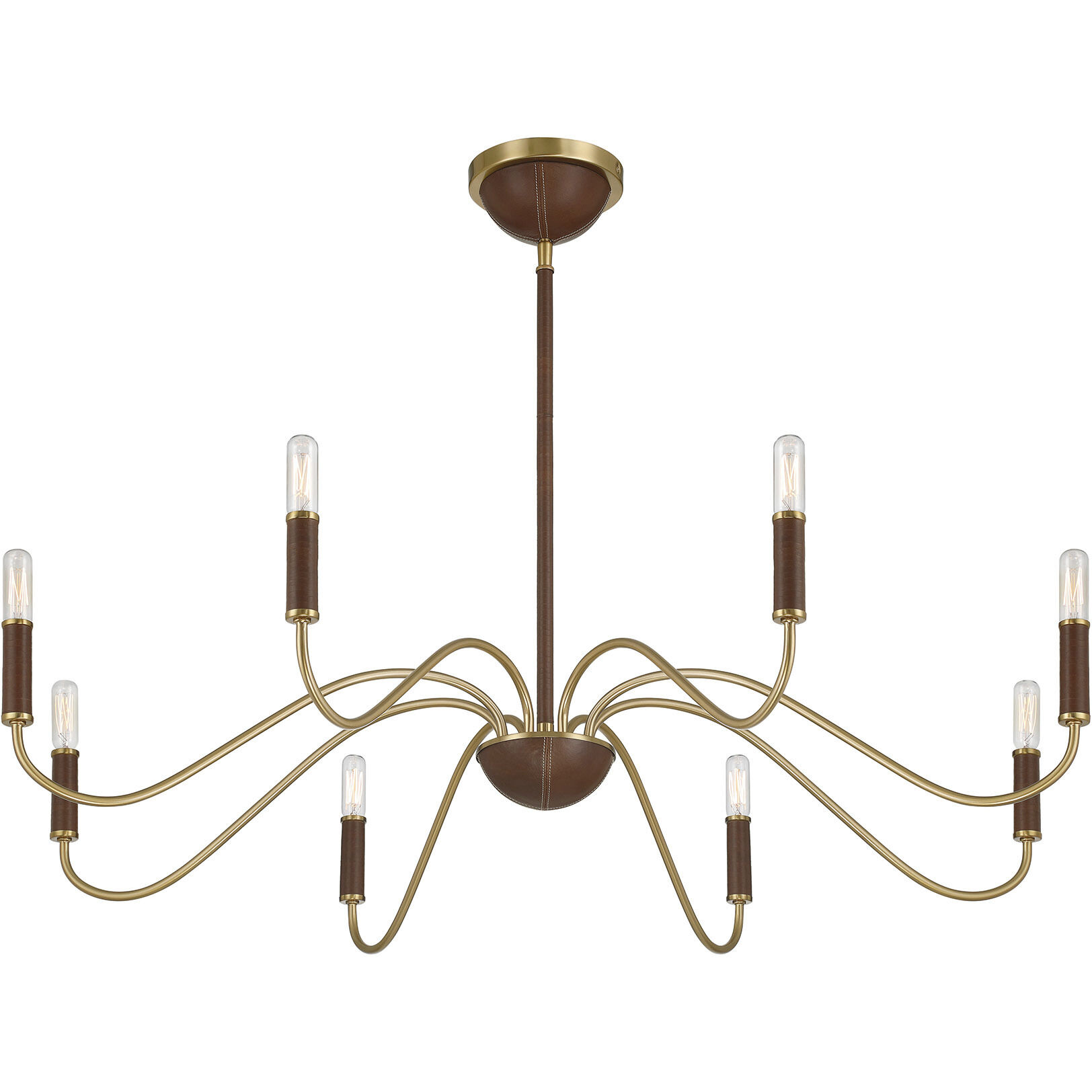 Abeline 8 Light 39 inch Warm Brass Chandelier Ceiling Light