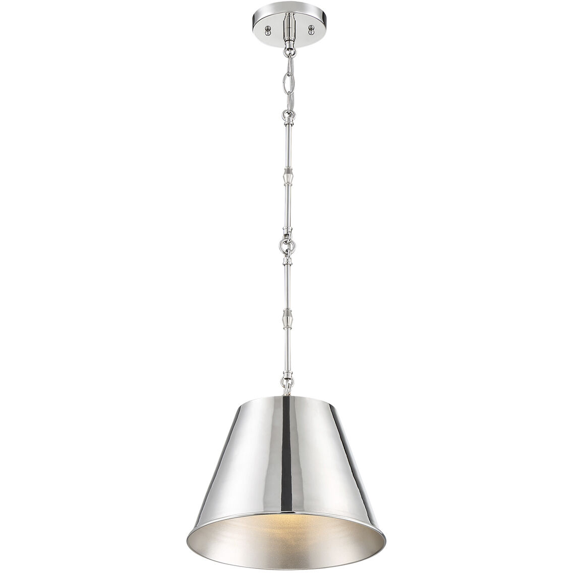 Alden 1 Light 12 inch Polished Nickel Pendant Ceiling Light, Essentials