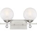 Medina 2 Light 16 inch Satin Nickel Bathroom Vanity Light Wall Light