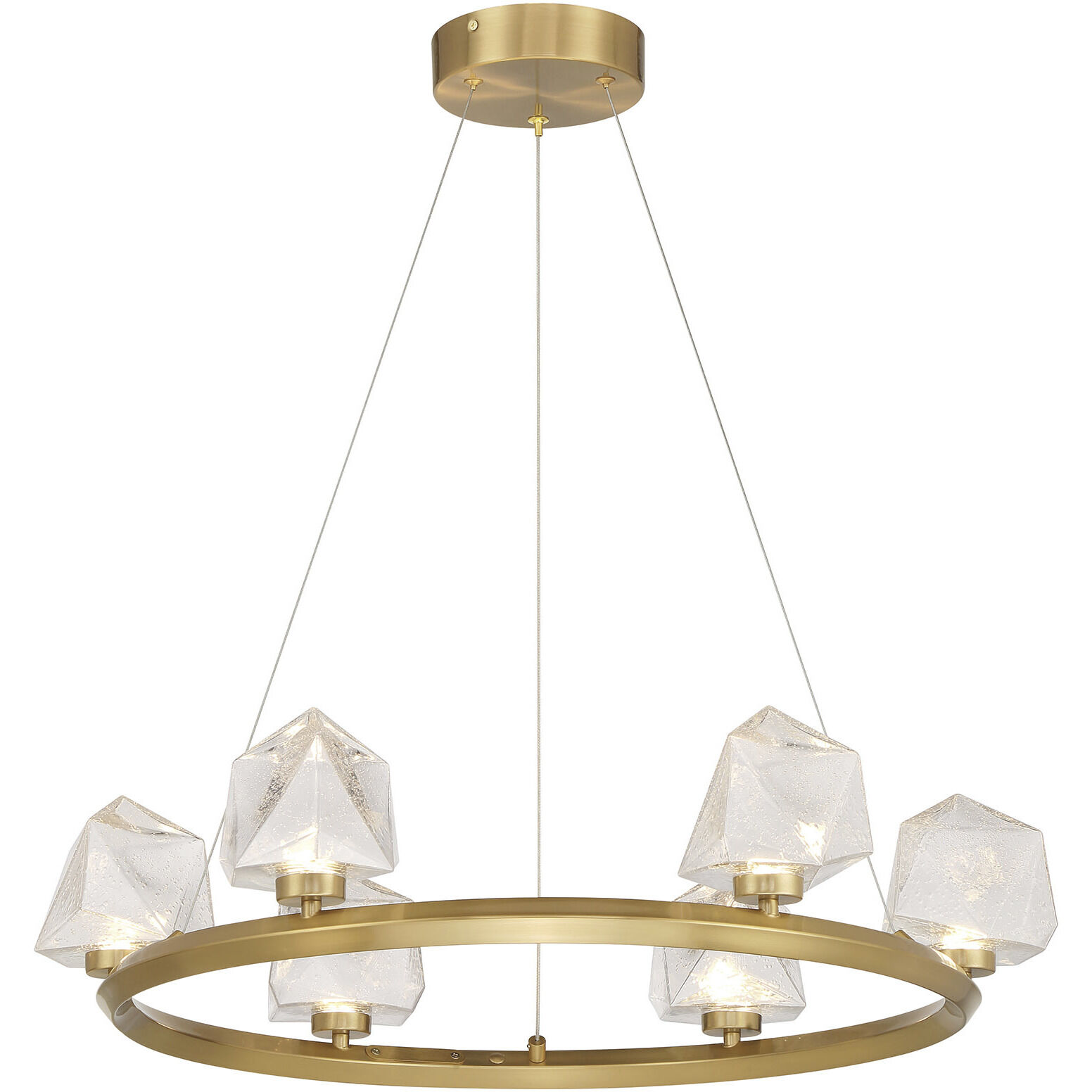 Castello LED 26.5 inch Warm Brass Chandelier Ceiling Light