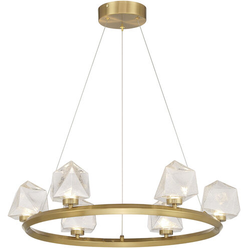 Castello LED 26.5 inch Warm Brass Chandelier Ceiling Light