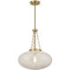 Willow 1 Light 16.5 inch Warm Brass Pendant Ceiling Light
