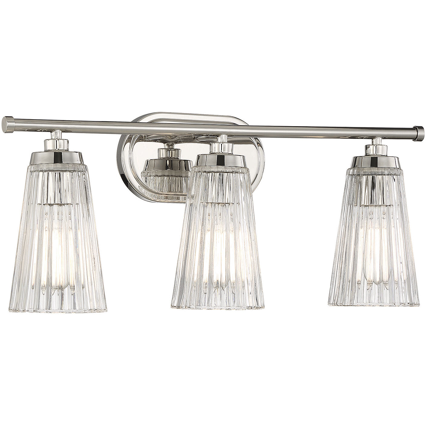 Chantilly 3 Light 22 inch Polished Nickel Bathroom Vanity Light Wall Light, Essentials