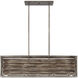 Hartberg 5 Light 13.5 inch Aged Driftwood Outdoor Linear Chandelier