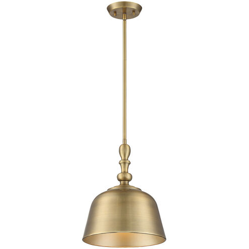 Berg 1 Light 12 inch Warm Brass Pendant Ceiling Light, Essentials