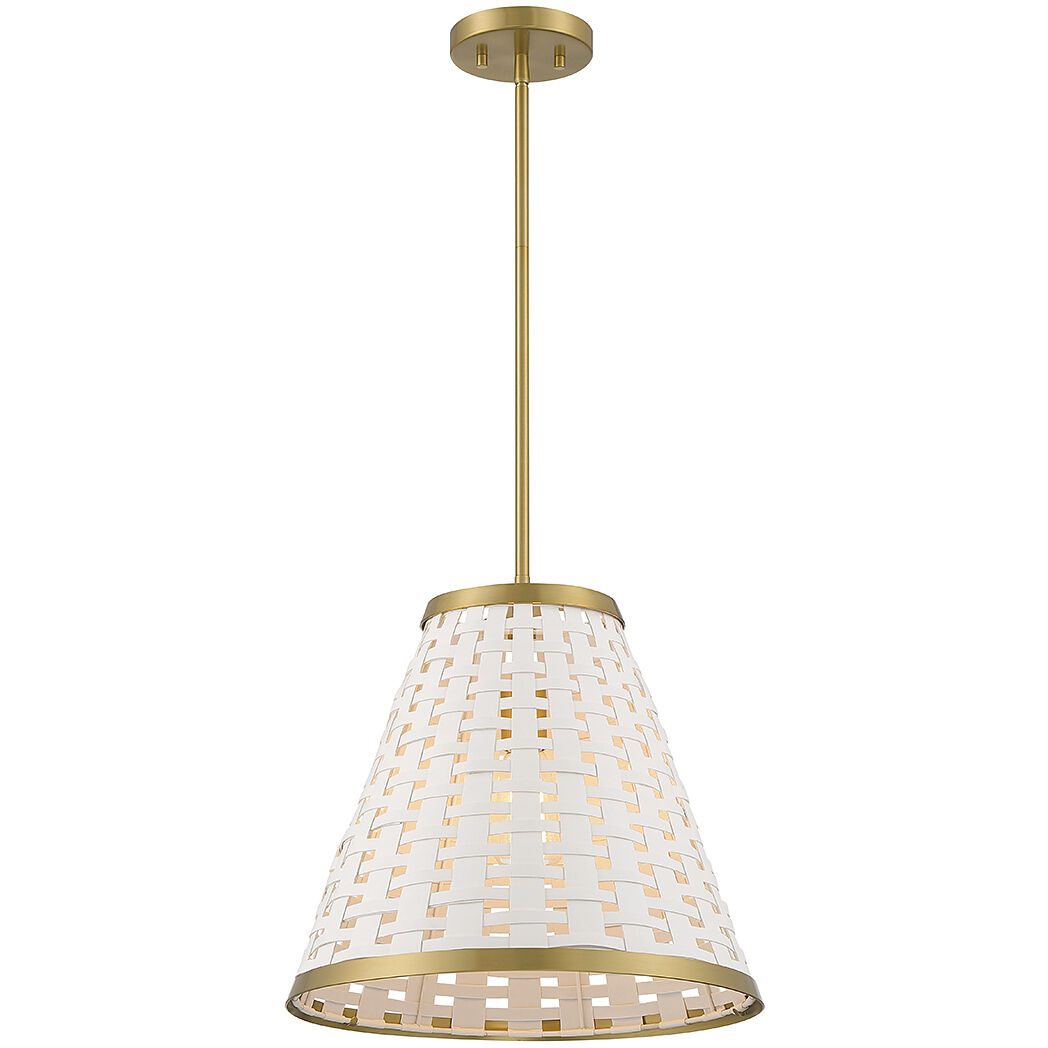 Aster 1 Light 16 inch Warm Brass Pendant Ceiling Light