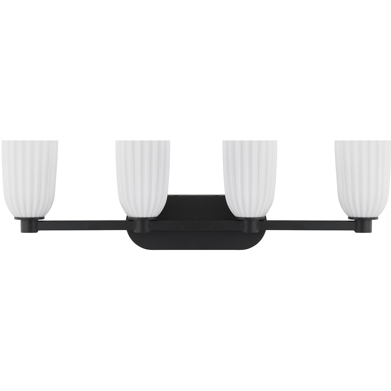 Baldwin 4 Light 32 inch Matte Black Bathroom Vanity Light Wall Light, Essentials