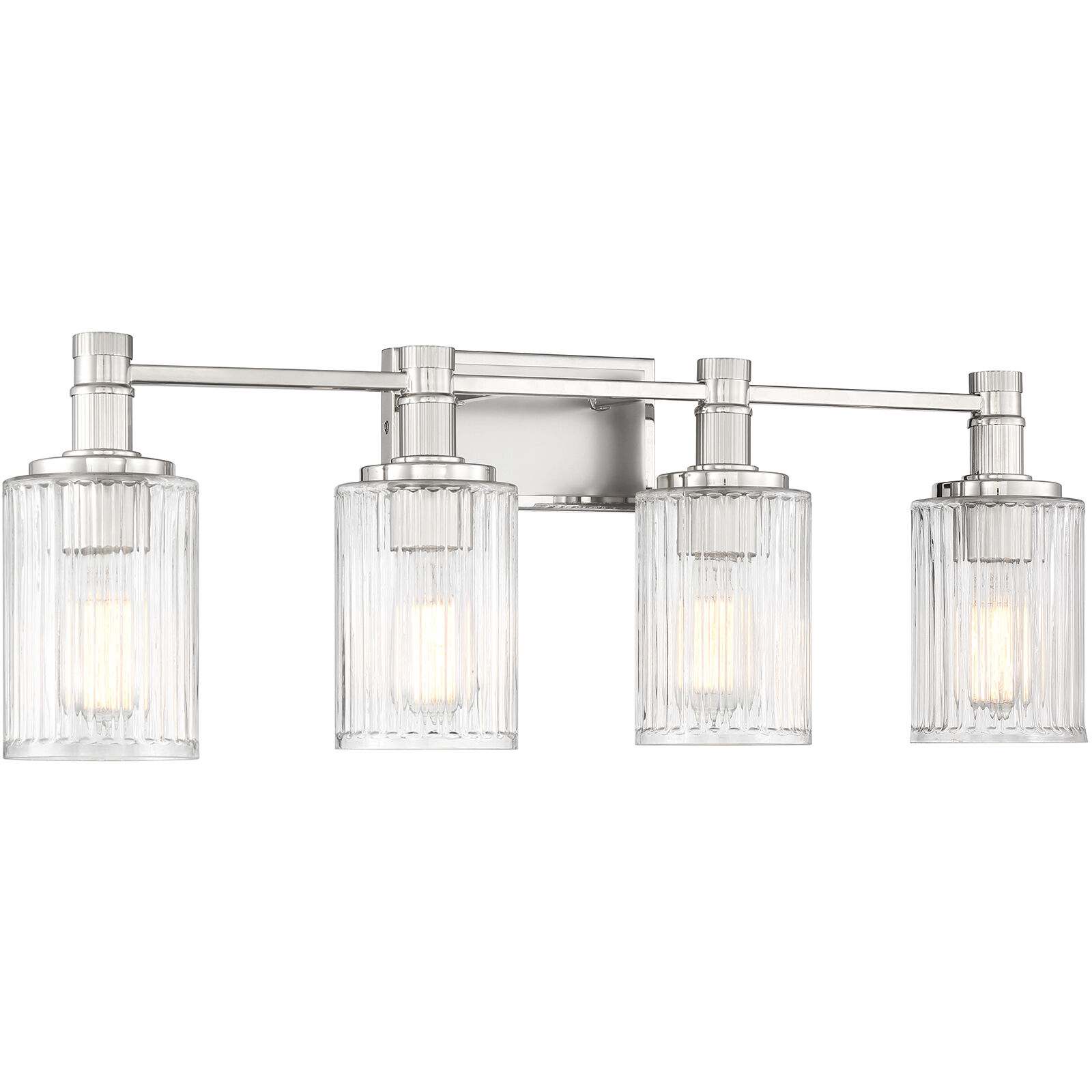 Concord 4 Light 30.75 inch Silver and Polished Nickel Bathroom Vanity Light Wall Light