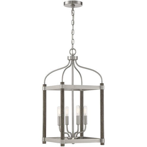 Eagen 4 Light 13 inch Graywood with Pewter Accents Pendant Ceiling Light
