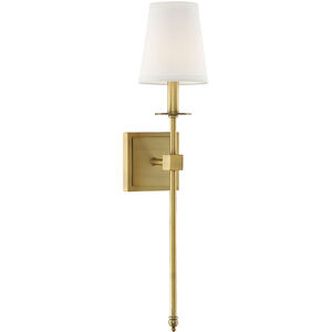 Monroe 1 Light 5 inch Warm Brass Wall Sconce Wall Light, Essentials