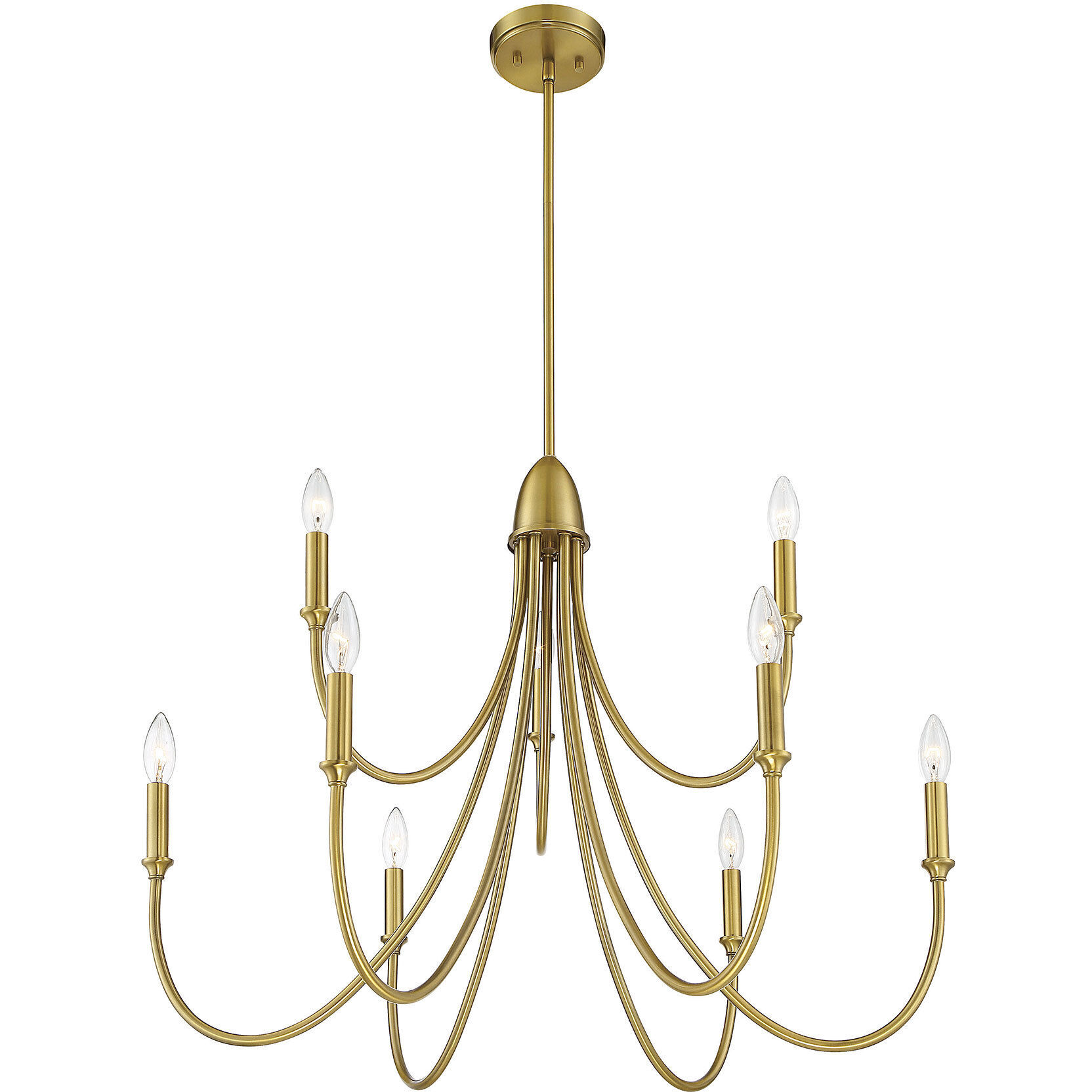 Cameron 9 Light 35 inch Warm Brass Chandelier Ceiling Light, Essentials