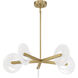 Ainslie LED 30 inch Warm Brass Chandelier Ceiling Light
