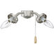 Fitter 4 Light Incandescent Satin Nickel Fan Light Kit