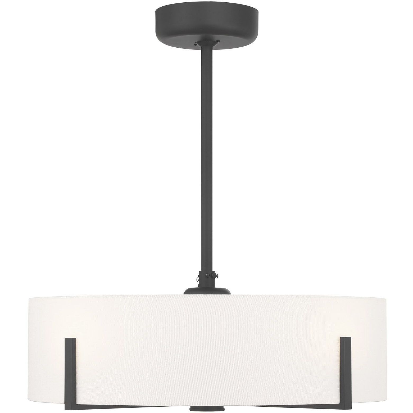 Mansell 14 inch Matte Black Fan D'Lier