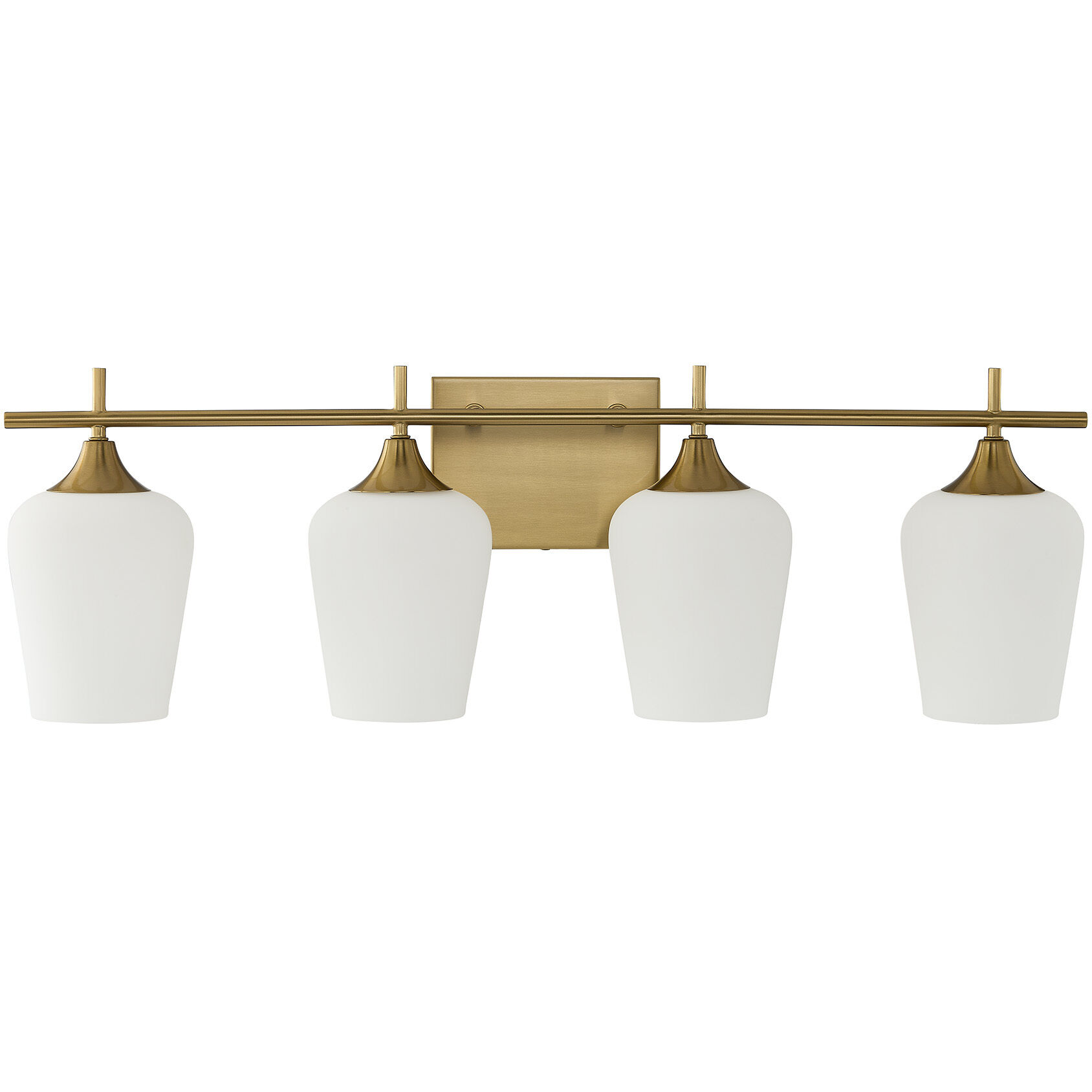 Octave 4 Light 28.75 inch Warm Brass Bathroom Vanity Light Wall Light, Essentials