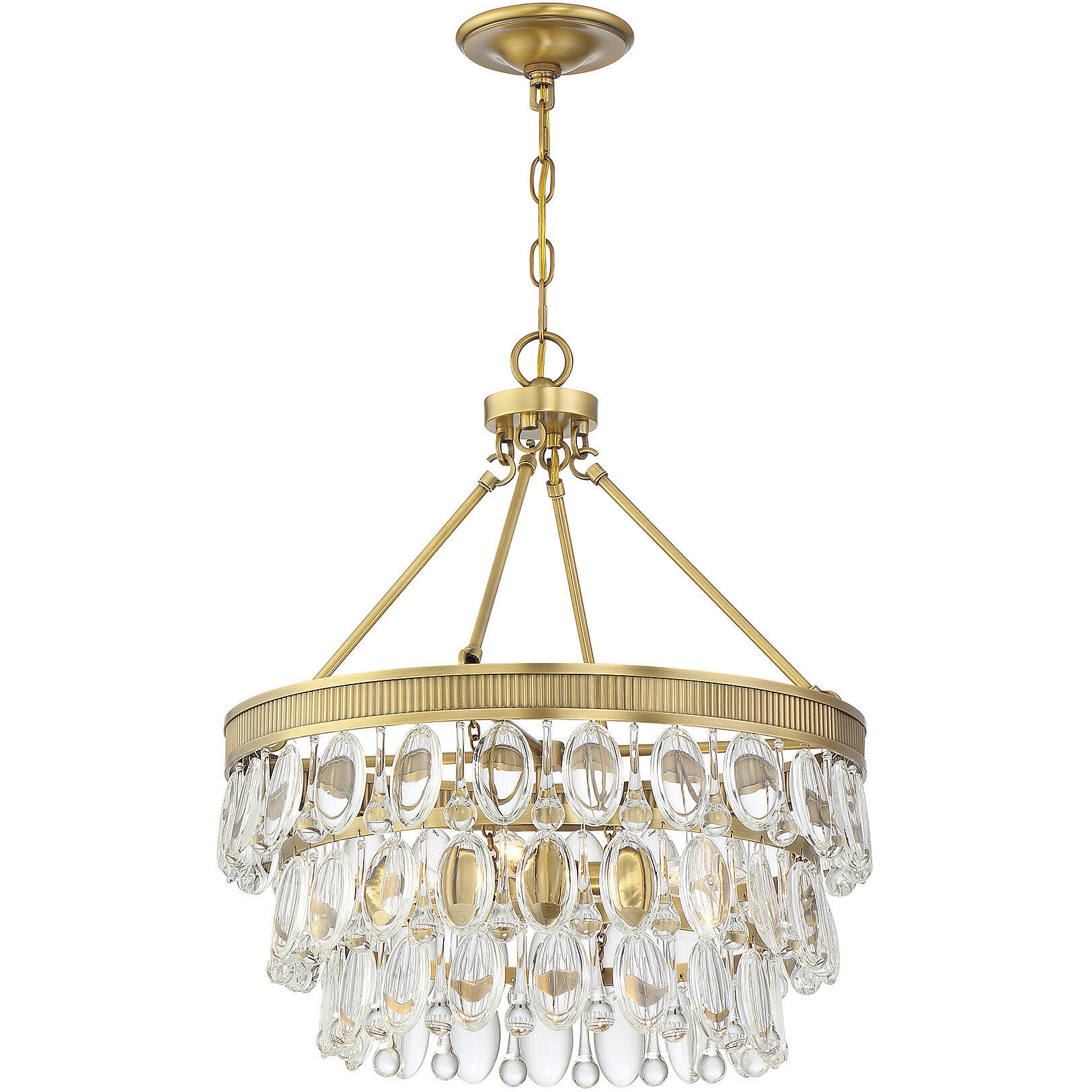 Windham 4 Light 20 inch Warm Brass Pendant Ceiling Light