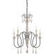 Ashland 5 Light 28.5 inch White Washed Driftwood Chandelier Ceiling Light