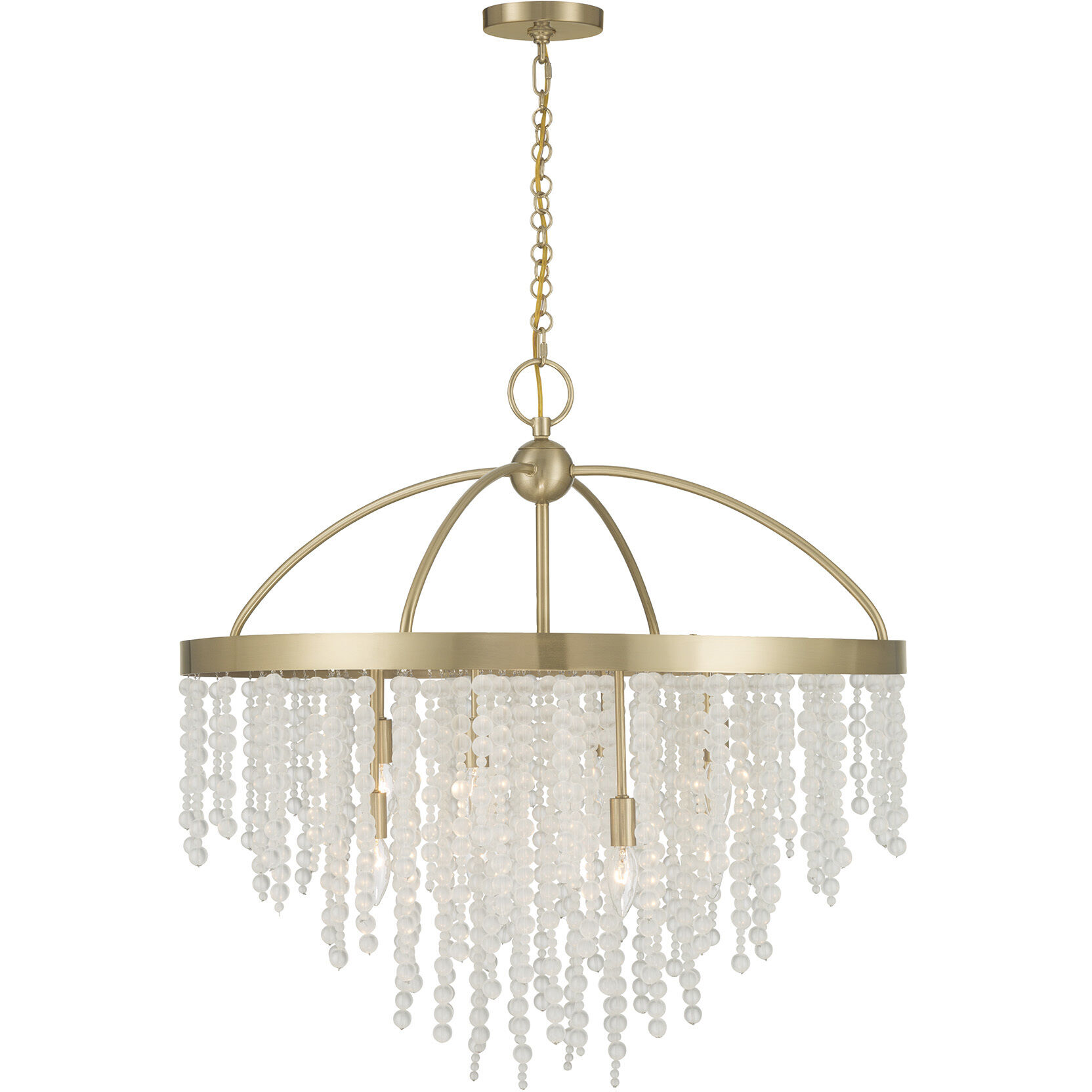 Jeanette 8 Light 30 inch Noble Brass Chandelier Ceiling Light