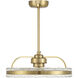 Corona 14 inch Warm Brass with Gold Blades Fan D'Lier
