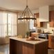 Santiago 8 Light 30 inch Black with Warm Brass Accents Pendant Ceiling Light