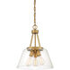 Calhoun 3 Light 15 inch Warm Brass Pendant Ceiling Light, Essentials