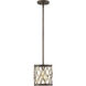 Sandoval 1 Light 8 inch Fiesta Bronze Mini Pendant Ceiling Light