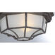 Exterior Collections 1 Light 11 inch Rustic Bronze Outdoor Flush Mount