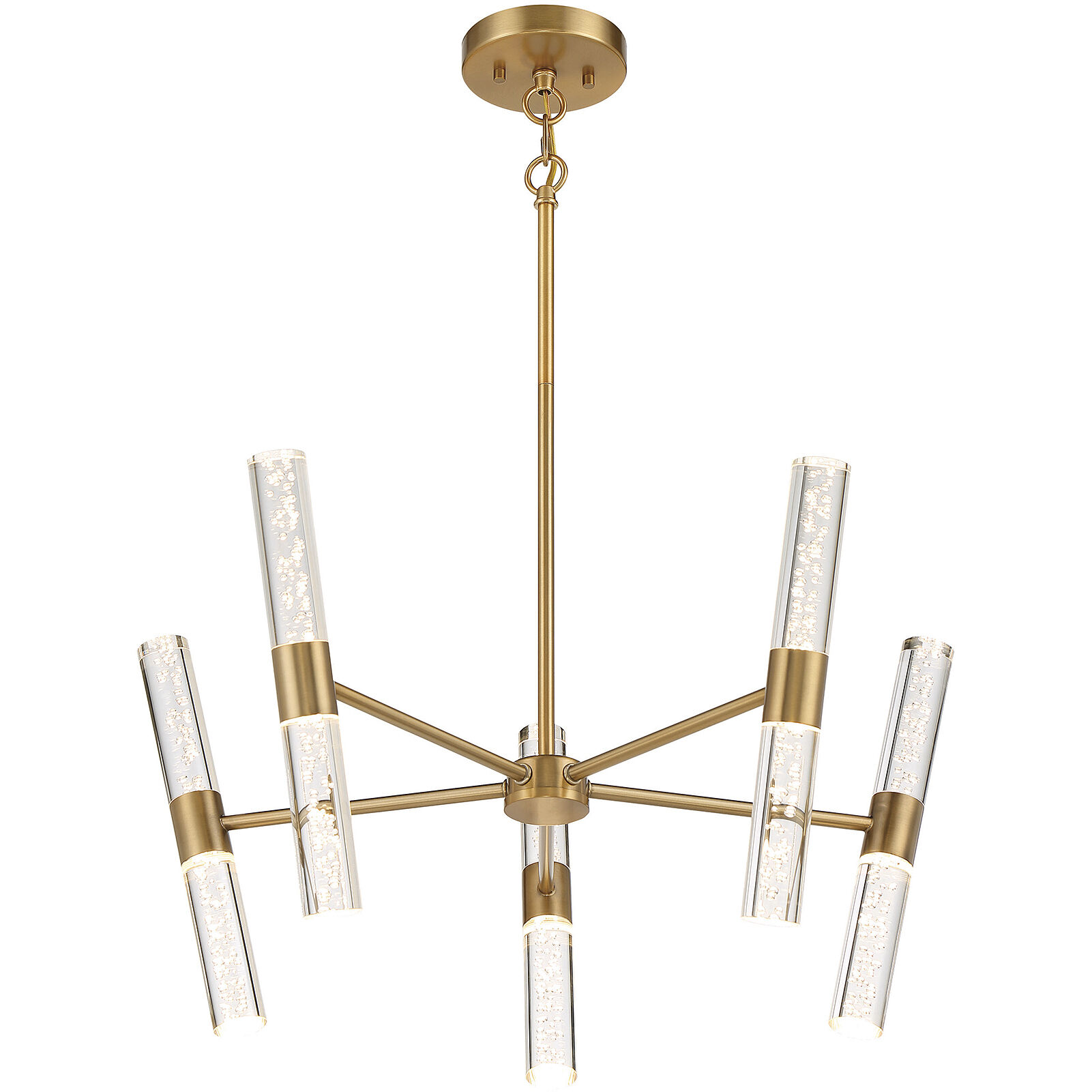 Arlon LED 26 inch Warm Brass Pendant Ceiling Light
