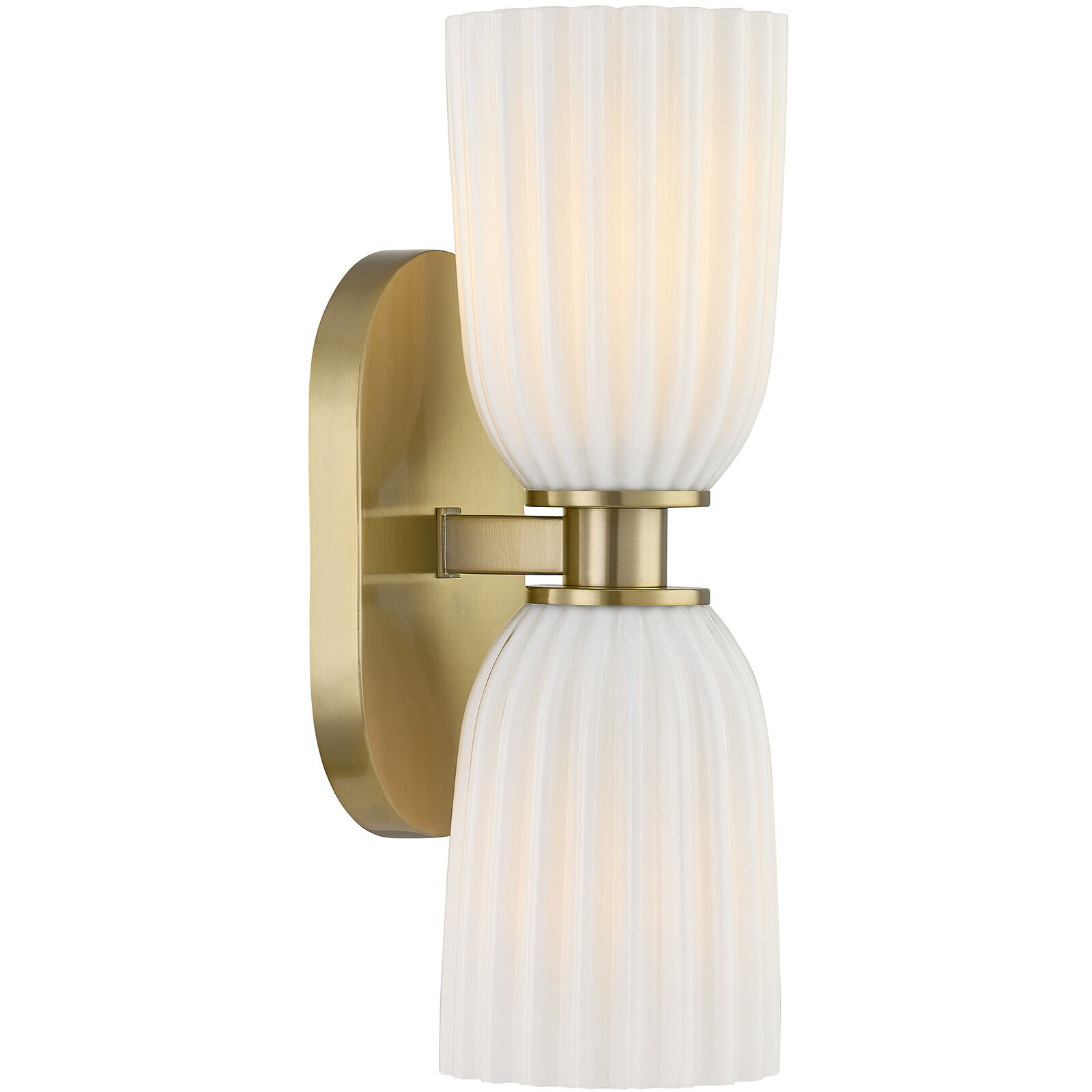 Baldwin 2 Light 4.5 inch Noble Brass Wall Sconce Wall Light, Essentials