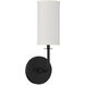 Powell 1 Light 5 inch Matte Black Wall Sconce Wall Light, Essentials