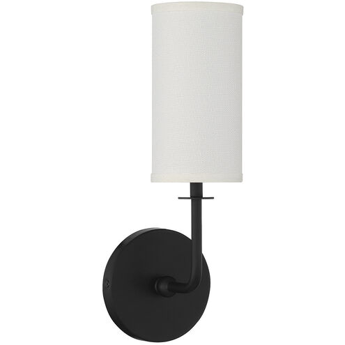Powell 1 Light 5 inch Matte Black Wall Sconce Wall Light, Essentials