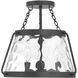 Crawford 3 Light 15 inch Matte Black Semi-Flush Ceiling Light