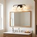 Blair 3 Light 25.5 inch Black Bath Wall Light