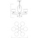 Rosendal 6 Light 30 inch Silver Sparkle Chandelier Ceiling Light