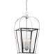 Dunbar 4 Light 14 inch Matte Black with Polished Chrome Accents Pendant Ceiling Light, Essentials