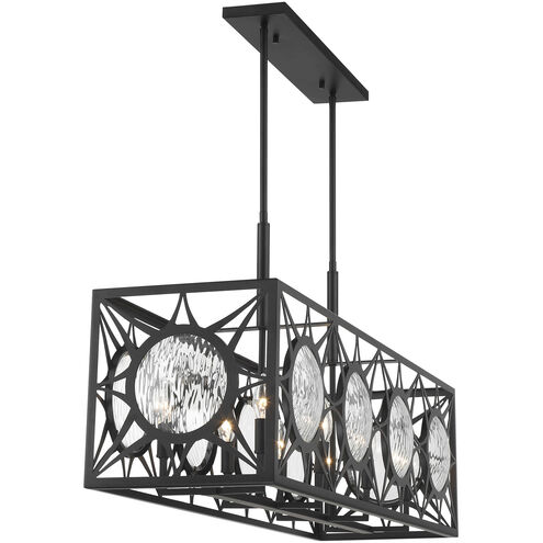 Balfour Linear Chandelier Ceiling Light in Matte Black