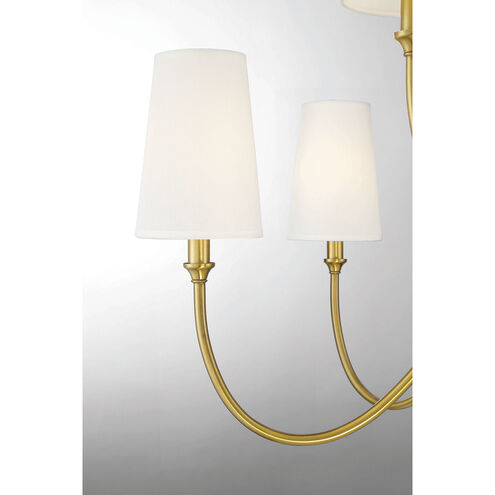 Cameron 5 Light 29 inch Warm Brass Chandelier Ceiling Light, Essentials
