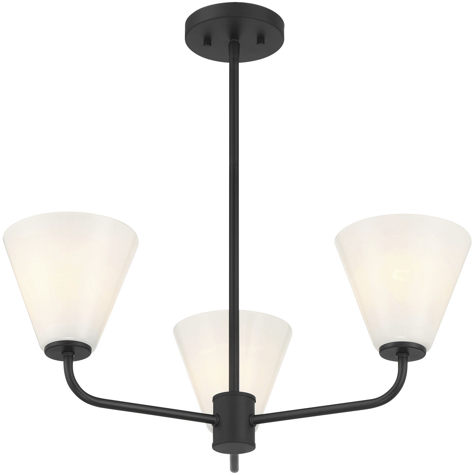 Blair 3 Light 24 inch Matte Black Chandelier Ceiling Light