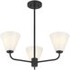 Blair 3 Light 24 inch Matte Black Chandelier Ceiling Light