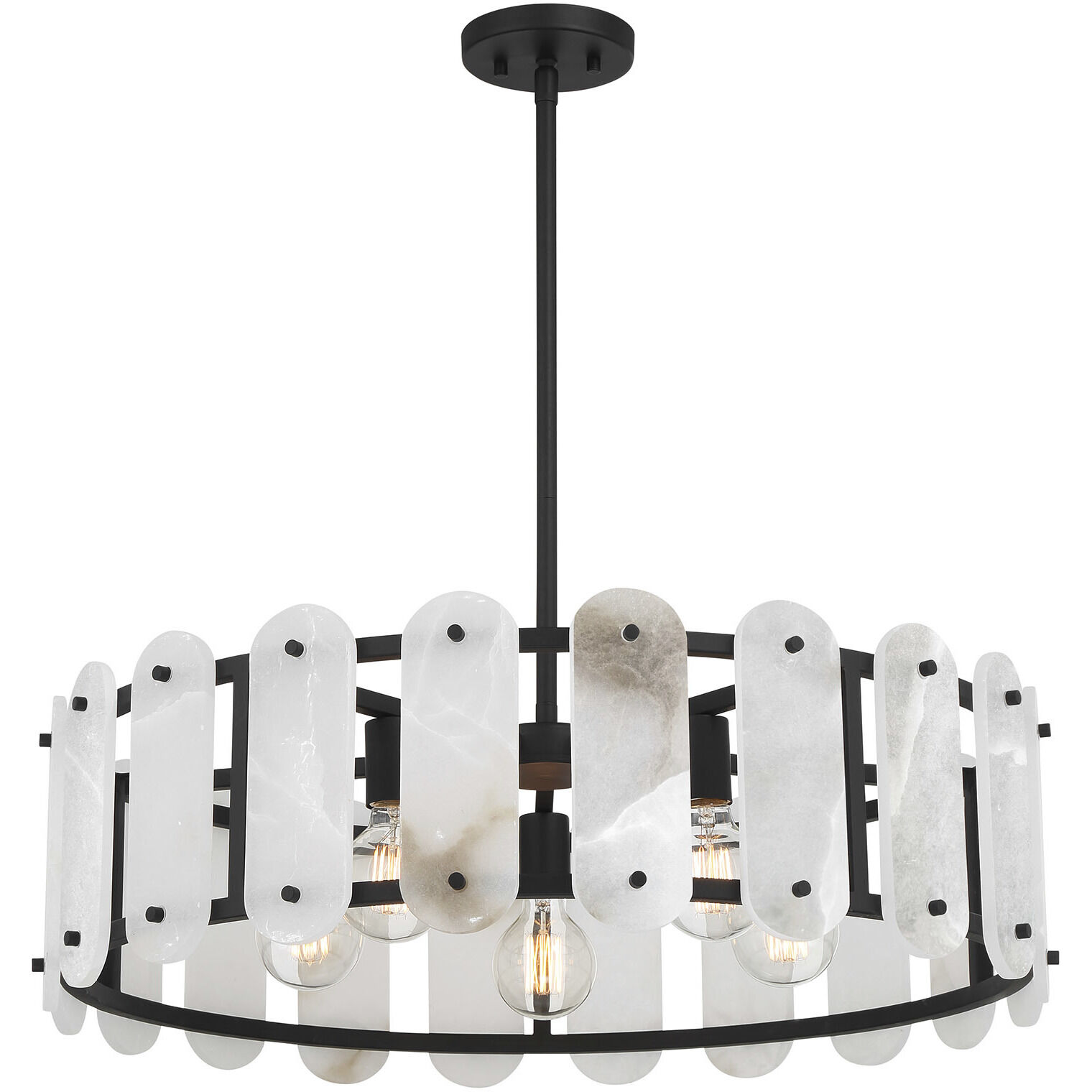 Antolini 5 Light 28.5 inch Black Cashmere Pendant Ceiling Light
