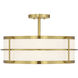 Chauncey 4 Light 22 inch Warm Brass Semi-Flush Ceiling Light