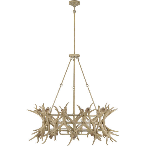 Daniels 8 Light 40 inch Natural Antler Chandelier Ceiling Light