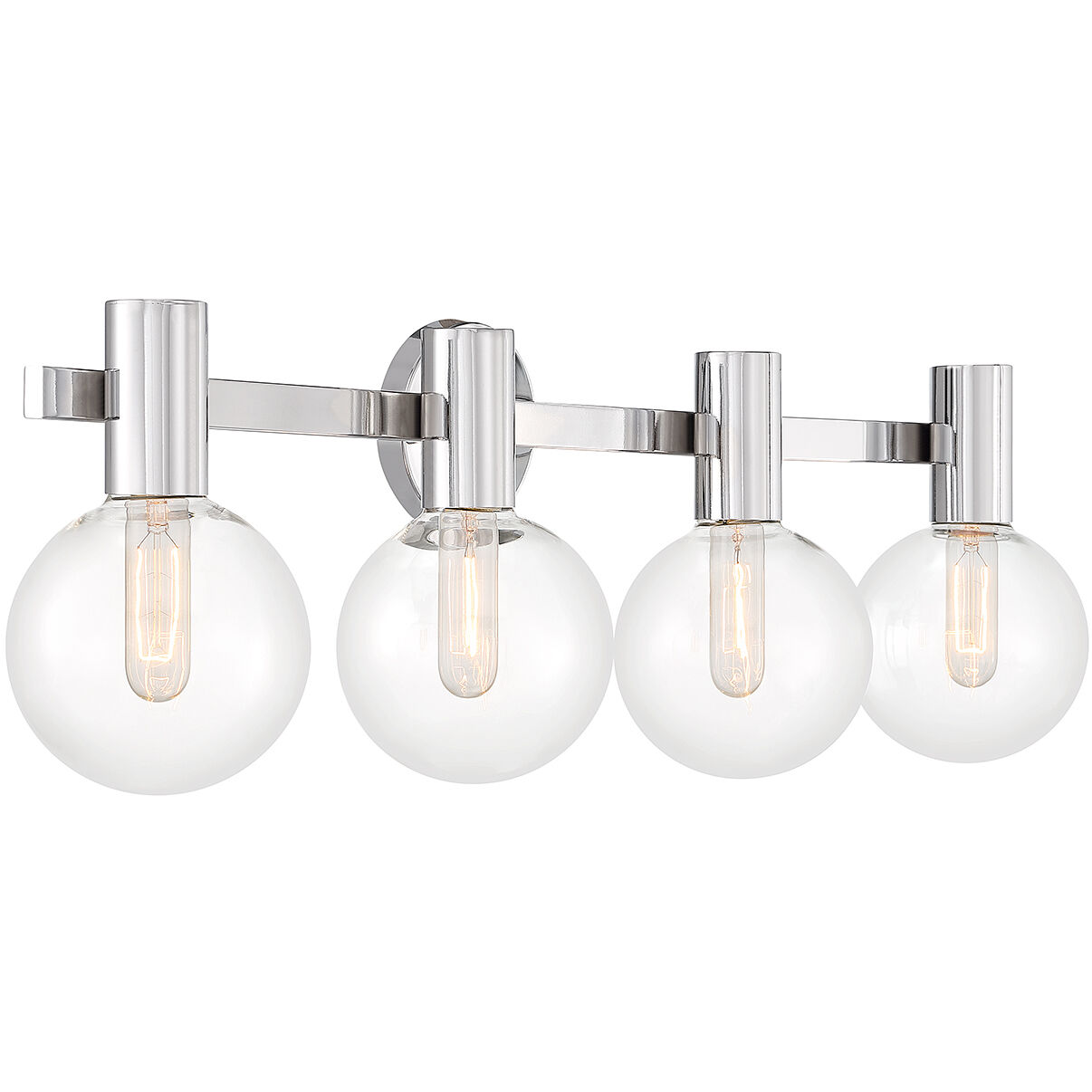Wright 4 Light 34 inch Polished Chrome Bathroom Vanity Light Wall Light