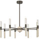 Linden LED 32 inch Mediterranean Bronze Chandelier Ceiling Light