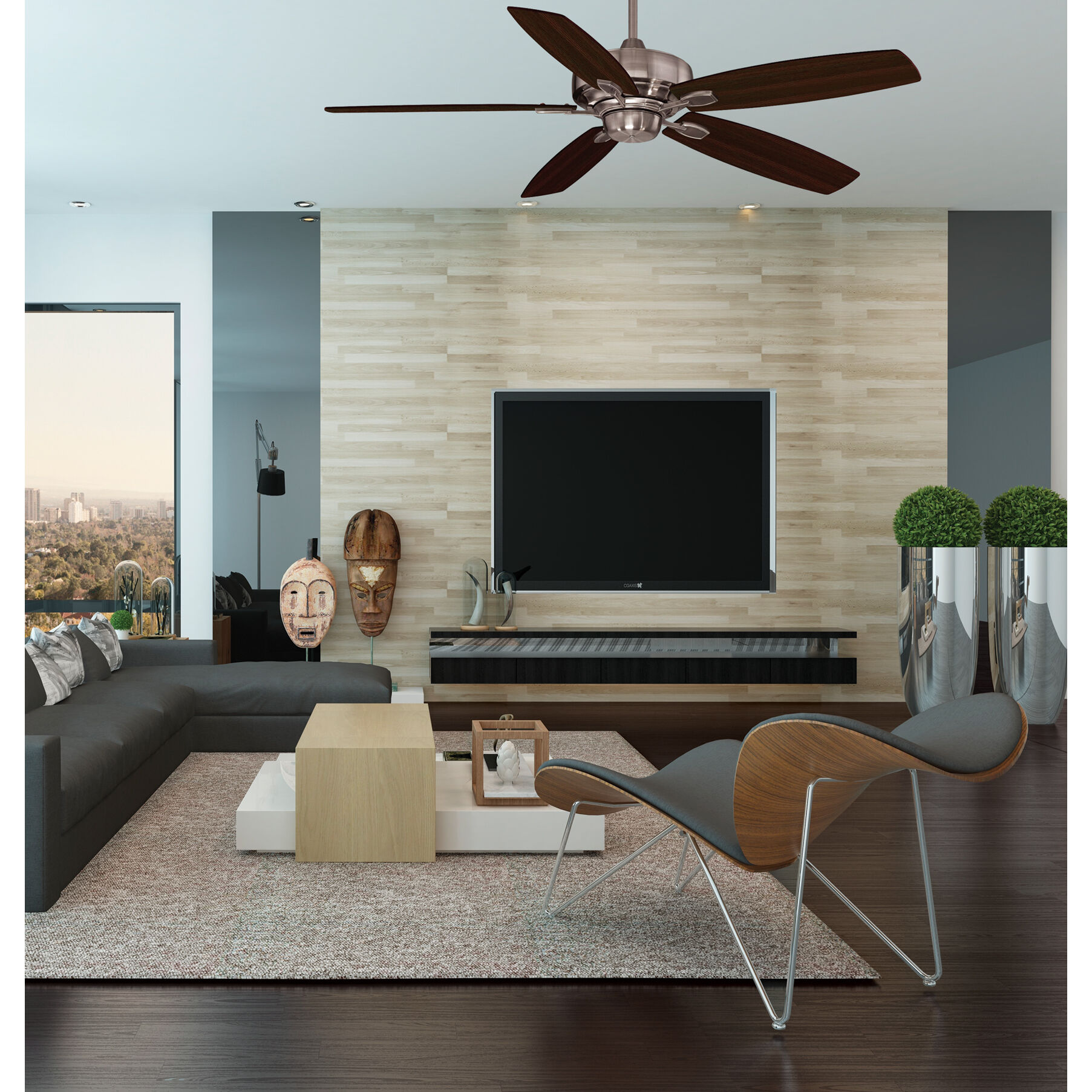 Savoy House 52-830-5RV-187 Wind Star 52 inch Brushed Pewter with